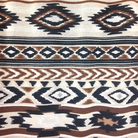 Bobbie Brooks Long Skirt Size LG pullon Boho Aztec Vent Waist 30inch Length 40in - Picture 3 of 9